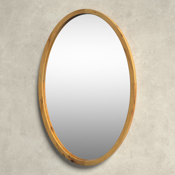 Ena Oval Wood Wall Mirror Birch Lane